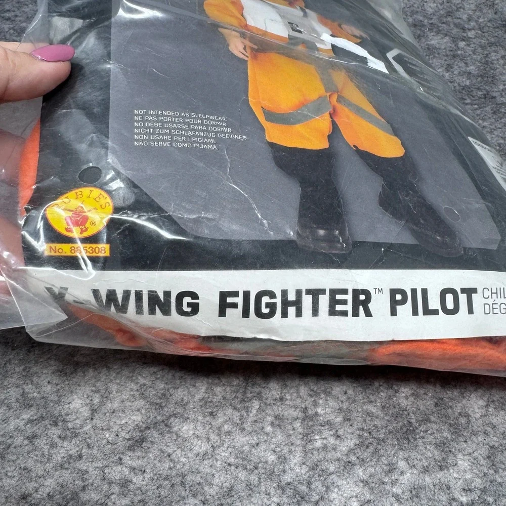 Star Wars Costume X-Wing Fighter Pilot Toddler 24M Halloween Orange Rubies